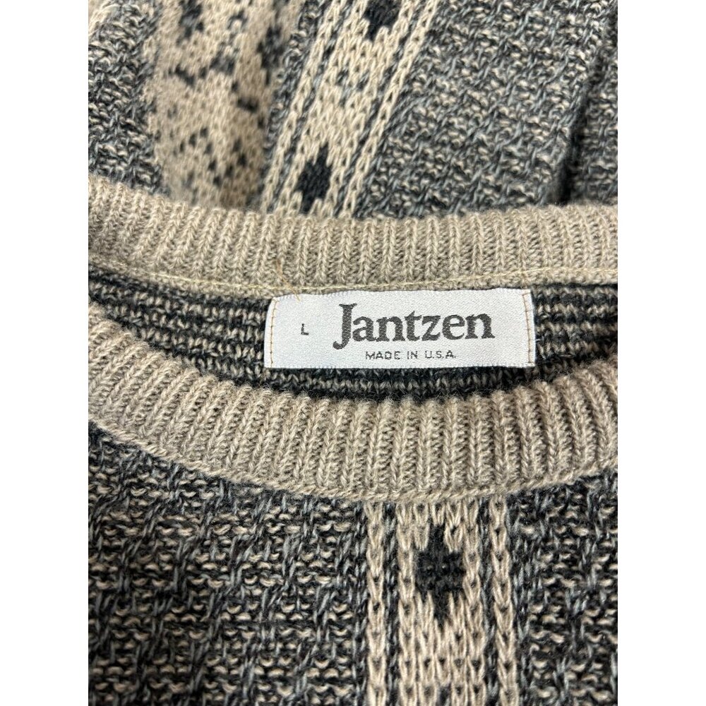 VTG Jantzen Men's Lg Sweater Grunge 90s Cosby Grandpa Core Alternative Abstract - Picture 3 of 8